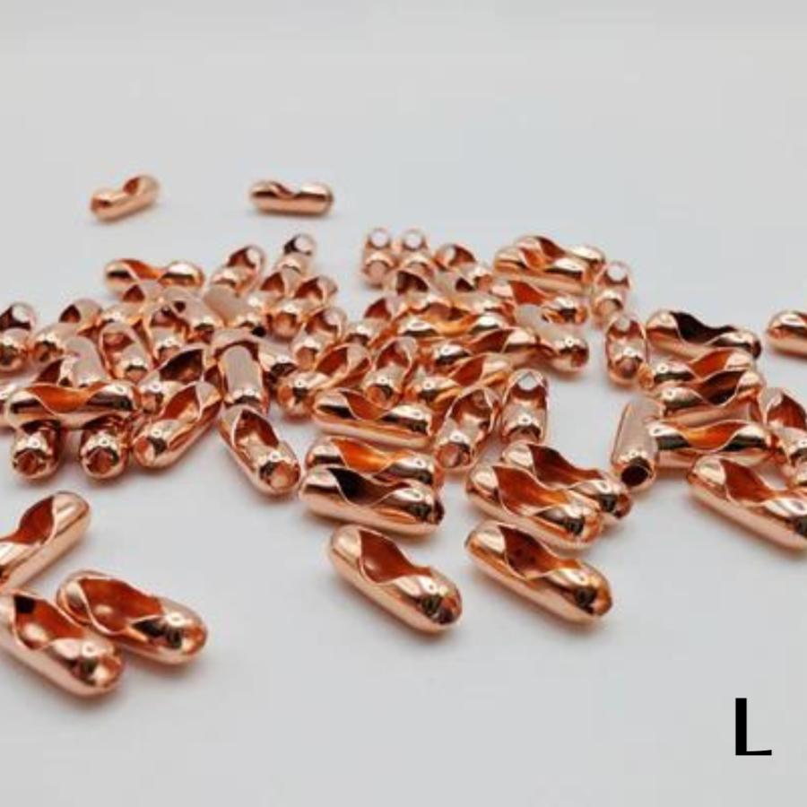 純銅製 銅製 ボールチェーン (Lサイズ) [ コネクター 留め具 カプラー