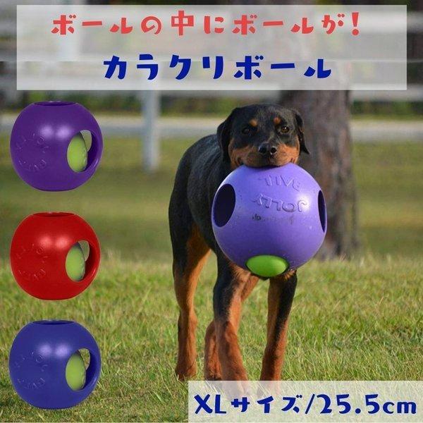 犬用 ボール XL 25.4cm おもちゃ ボールの中でボールが回る ティーザーボール ジョリーペット Jolly pets｜ojicopet