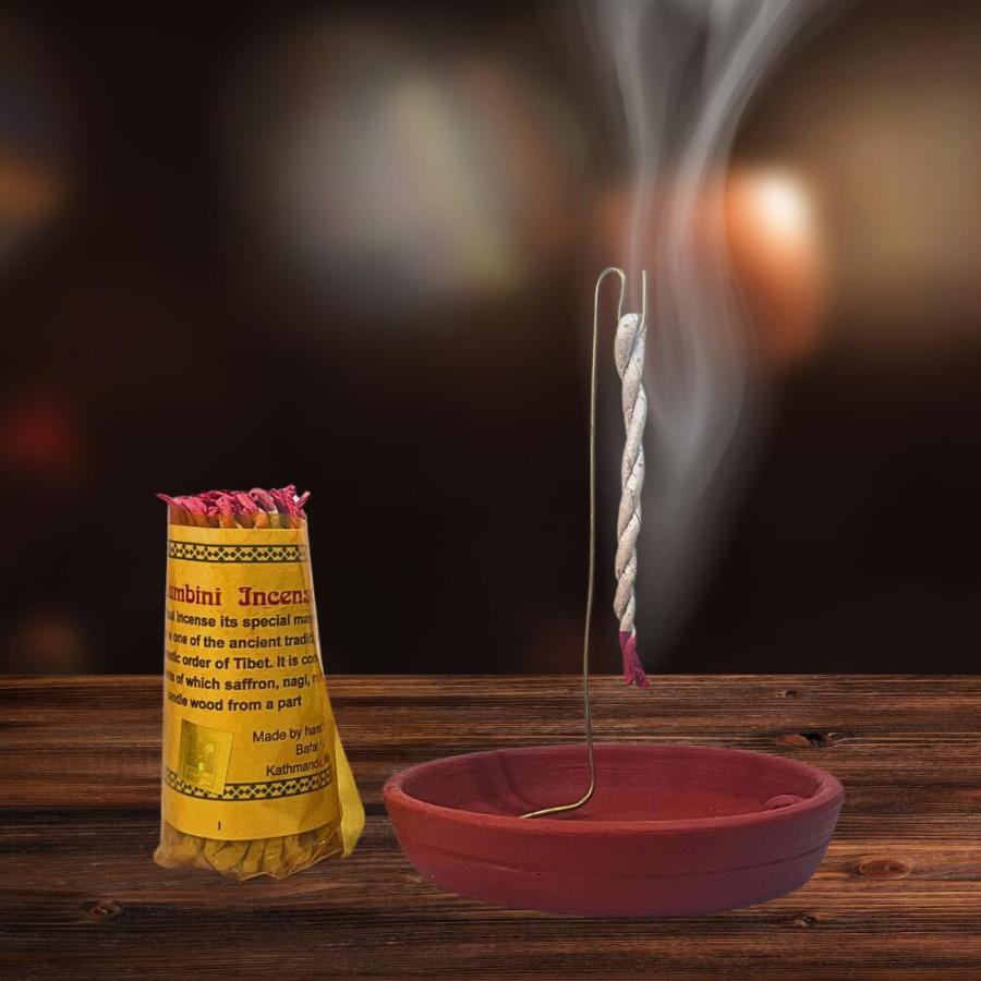 陶器製 香炉 ねじり香 ロープ香 ネパール香 お香たて インセンス