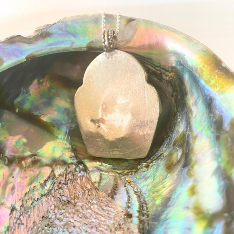 ガネーシャ ペンダント ネックレス シルバー925 レッド ブルー