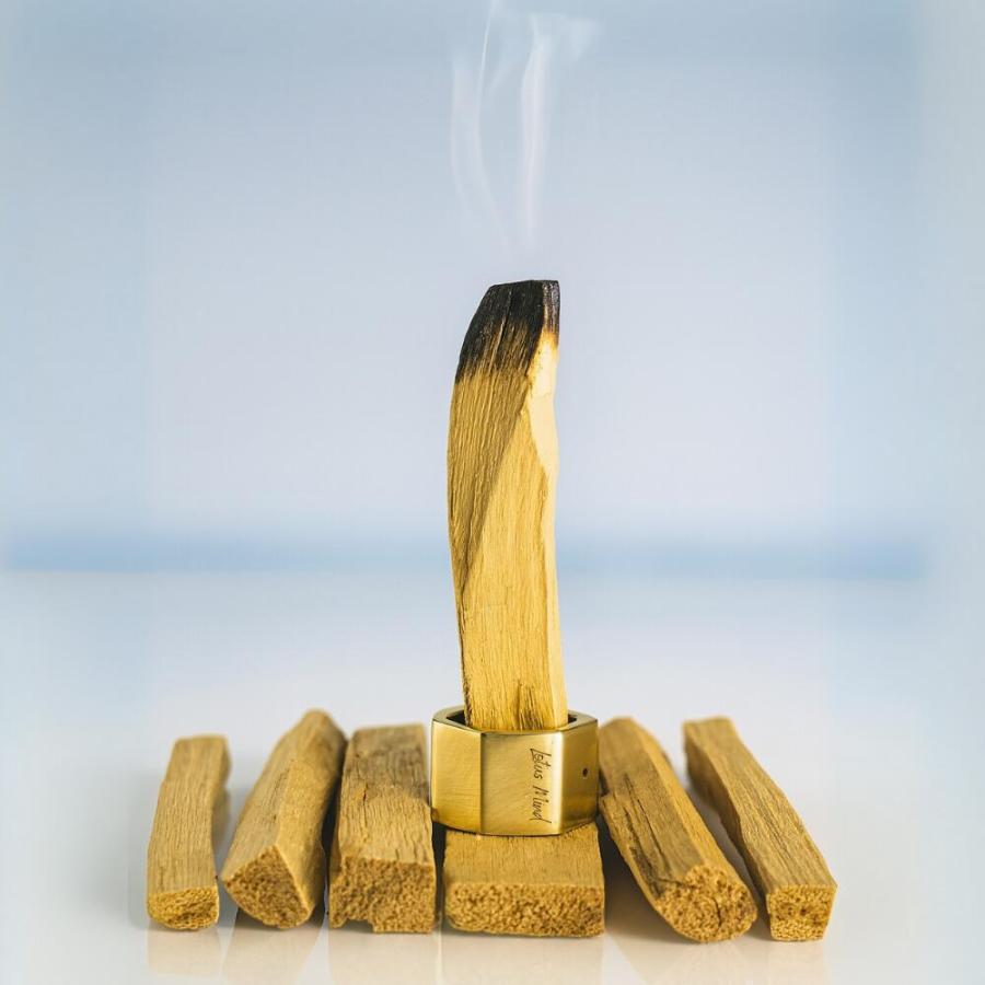 パロサント香木/六角ホルダーセット 真鍮製 パロサントホルダー お香た