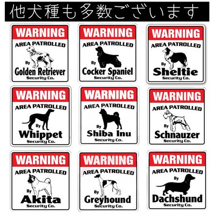 猛犬注意 看板 英語 Warning プレート サインボード 犬がいます