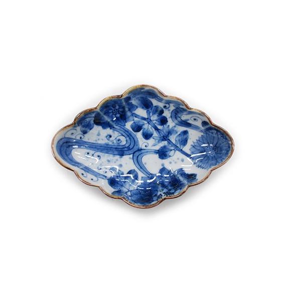 有田染付けシリーズ 流水花 菱型菊割向付 4108 Table Style 通販 Yahoo ショッピング