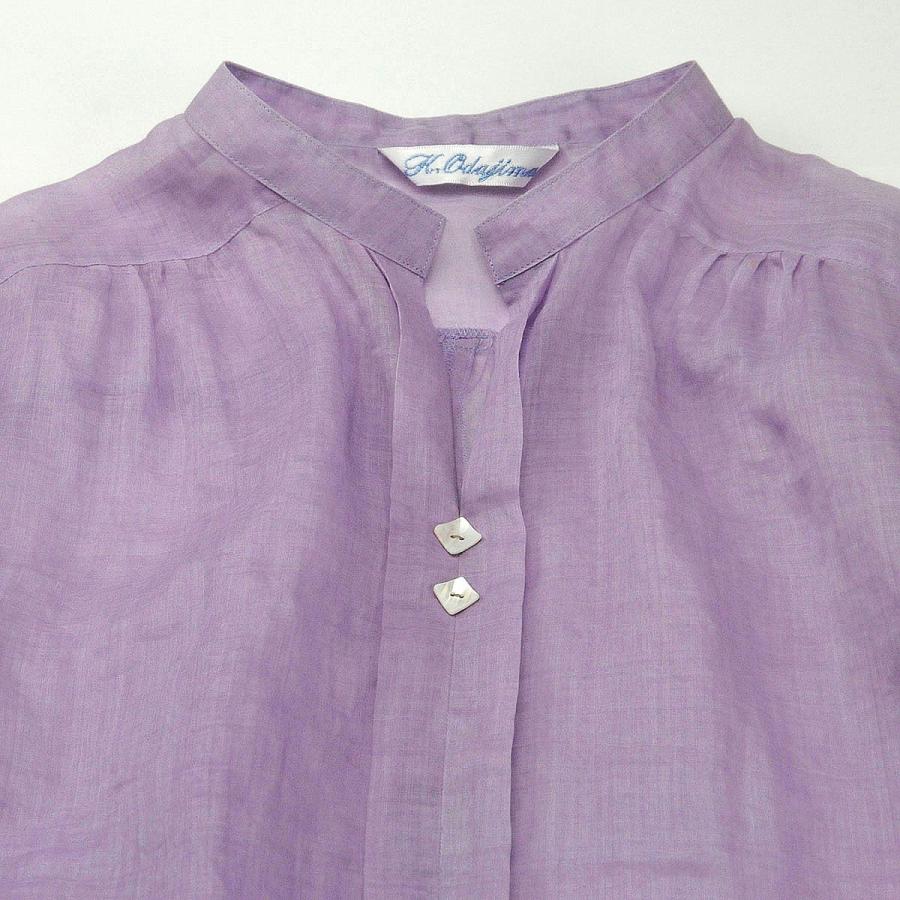 超極細小千谷縮チュニック パープル レディース : odakin-tunic006 