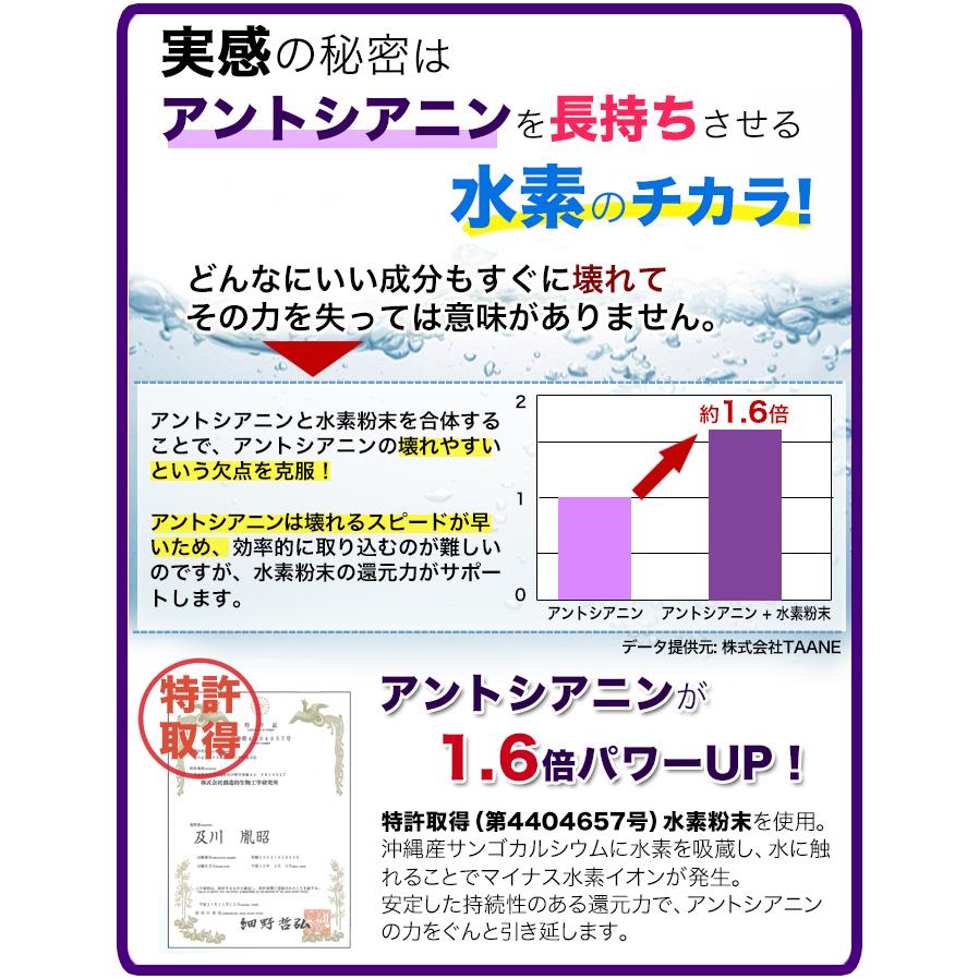 アントシアニン ビルベリー カシス ポリフェノール 水素配合 長時間持続 EYESサポートキラキラ水素120入 特許製法 及川胤昭 |  | 03