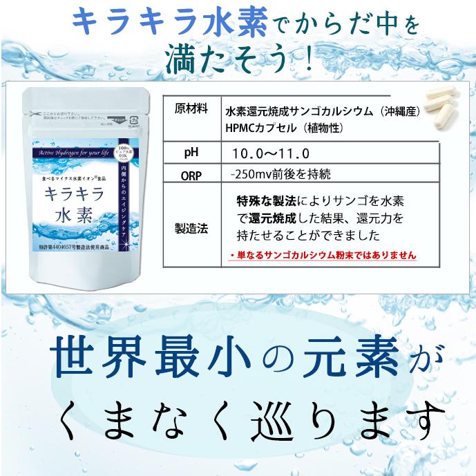 水素サプリ 水素水 より持続 キラキラ水素 120入 SOD 水素サプリメント