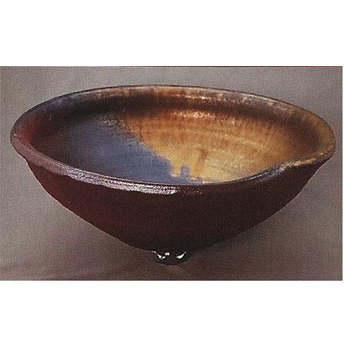 重蔵窯 洗面ボウル 利休信楽焼手洗い鉢 黄金焼締め 020-31 洗面化粧台