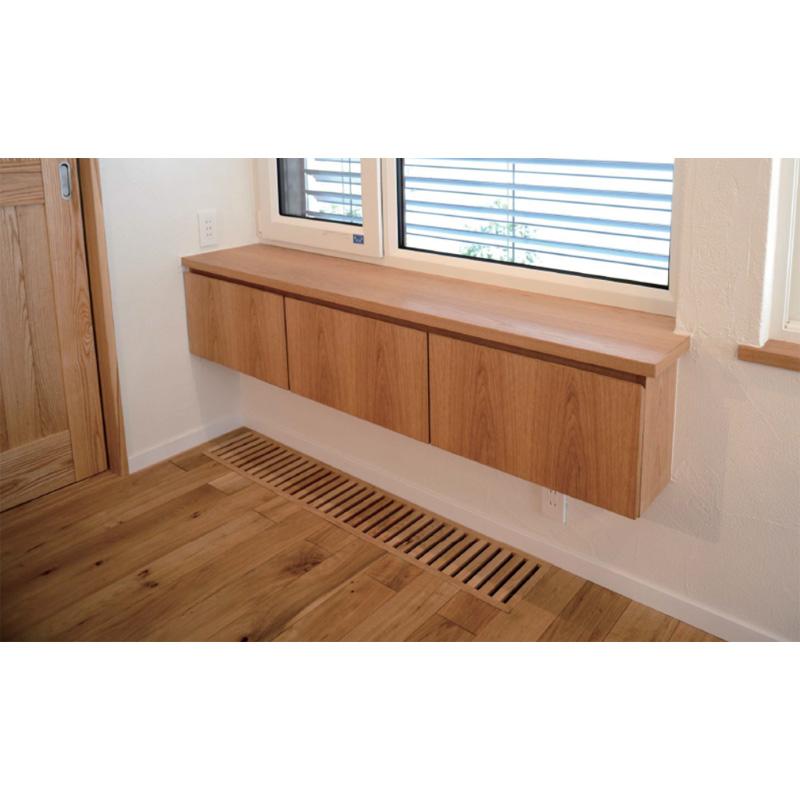 passiv material 木製床ガラリ 150×440mm 木製 換気口_1