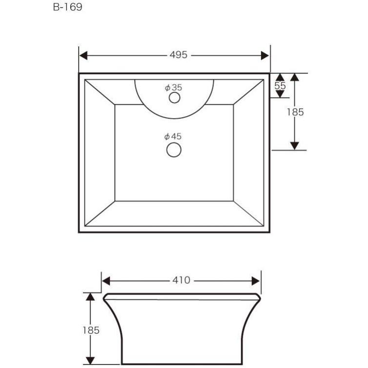 輸入洗面ボウル　卓上タイプ　HTS Collection　B-169 洗面化粧台 個性的 デザイン性｜ok-depot｜02