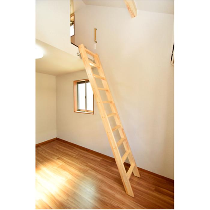 カスタムラダー 木製ロフトはしご 正面手すり仕様 クリア塗装 金具セット 9段 木製はしご パイン 組み立て デンマーク ヨーロッパ 梯子 ハシゴ｜ok-depot｜10