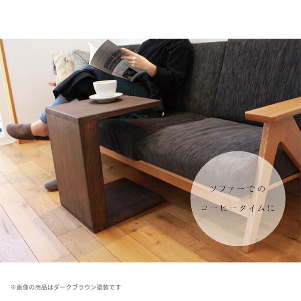 Cract s.table クラクトサイドテーブル コンセント付き サイドテーブル ベッドサイド コの字 木 おしゃれ 木製 机 ソファ ソファー ナイトテーブル