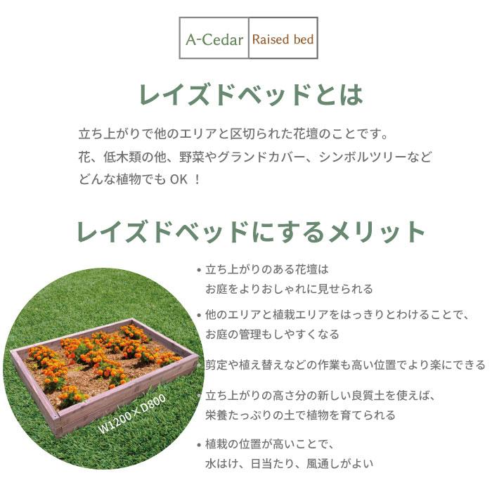 レイズドベッド diy 開閉可能 ビニールハウス 簡単 おしゃれ 花壇 プランターボックス 温室 A-Cedar Raised bed + Green house 木製 秋田杉 オイル塗装 54色｜ok-depot｜06