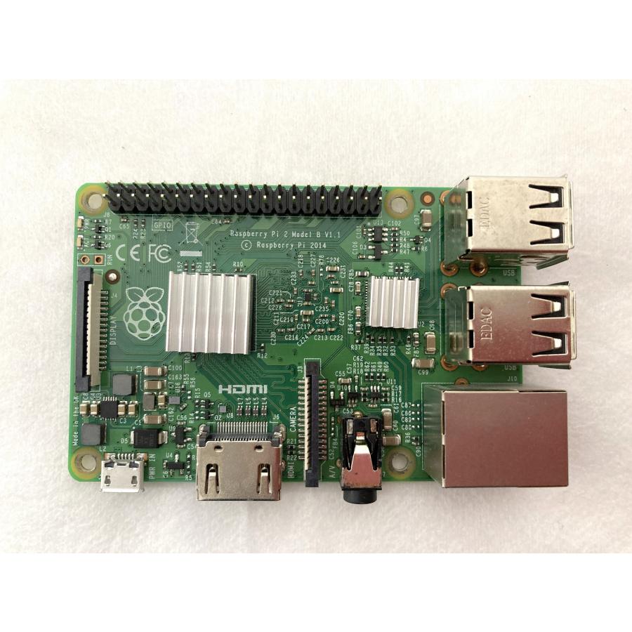 【中古　訳あり】raspberry pi 2 model b v1.1　ヒートシンク付　ラズパイ2 モデルB V1.1 | 