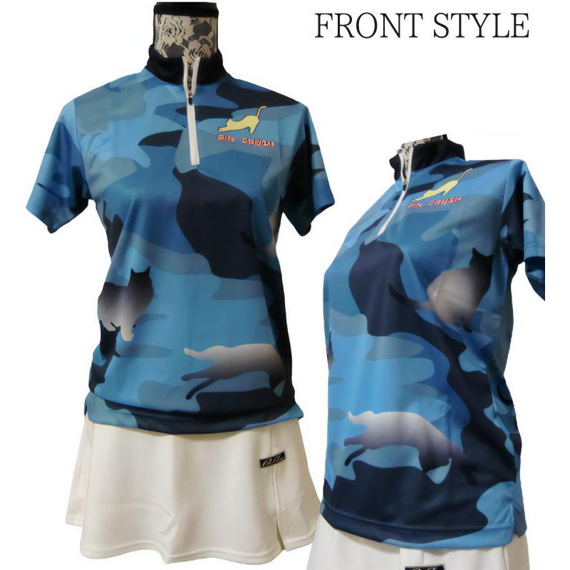 ボウリング　ウェア 猫カモフラージュ ボウリングウェア メンズ レディース MC2023-1