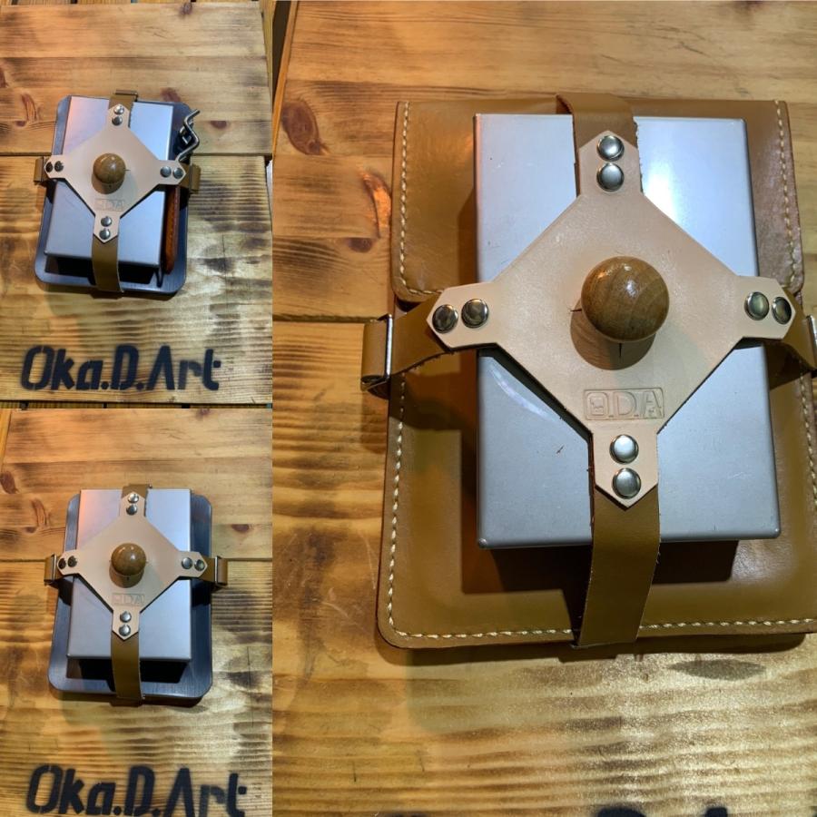 oka-d-art 黒皮鉄板 鉄板 アウトドア鉄板 ソロ鉄板 BBQ鉄板 スモールサイズ Lタイプ用 ステンレス製の蓋 固定用 サスペンダー 単品 送料無料|oka-d-art|02