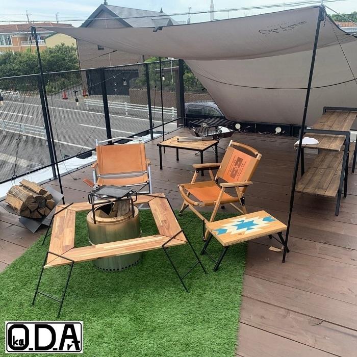 oka-d-art 囲炉裏テーブル アイアンラック アイアン アウトドア ラック