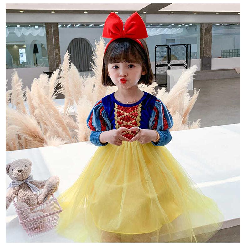 ハロウィン 白雪姫 ドレス 120〜130 カチューシャ付 （楽天市場 