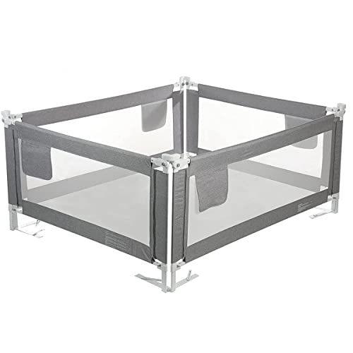 Weanas ベッドフェンス 布団ずれ 蹴り出し ベットガード 無添加素材 お子様のベッドからの 転落防止 上がり下が