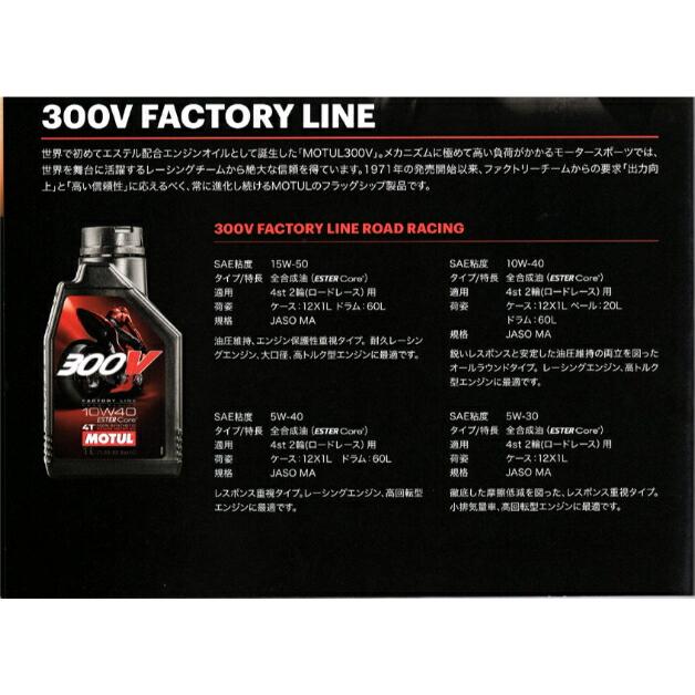 MOTUL 300V FACTORY LINE ROAD RACING 10W40 1L 3本セット(沖縄県は送料別途お見積り)｜okabeya｜08