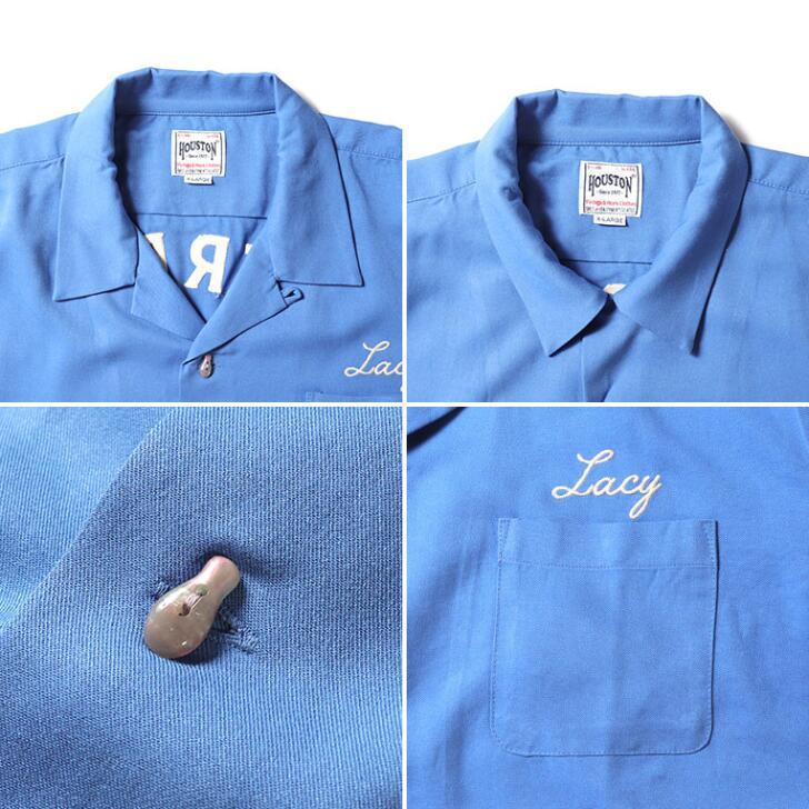 ANDRÉ ALAIN 水色 ボウリングシャツ ANDRÉ ALAIN 水色 ボウリング