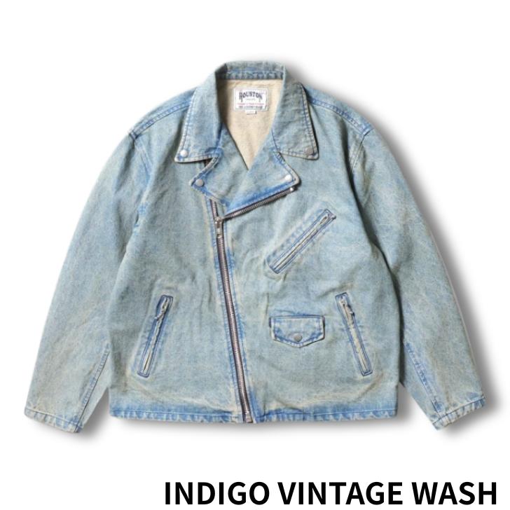 新品未使用ヒューストン　houston デニムジャケット HOUSTON（ヒューストン） 51562 DENIM DOUBLE RIDERS JACKET / デニム