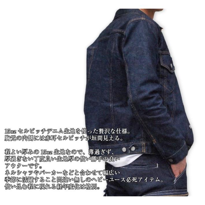 児島ジーンズ 15ozセルビッチ3rdデニムジャケット RNB-550 KOJIMAGENES