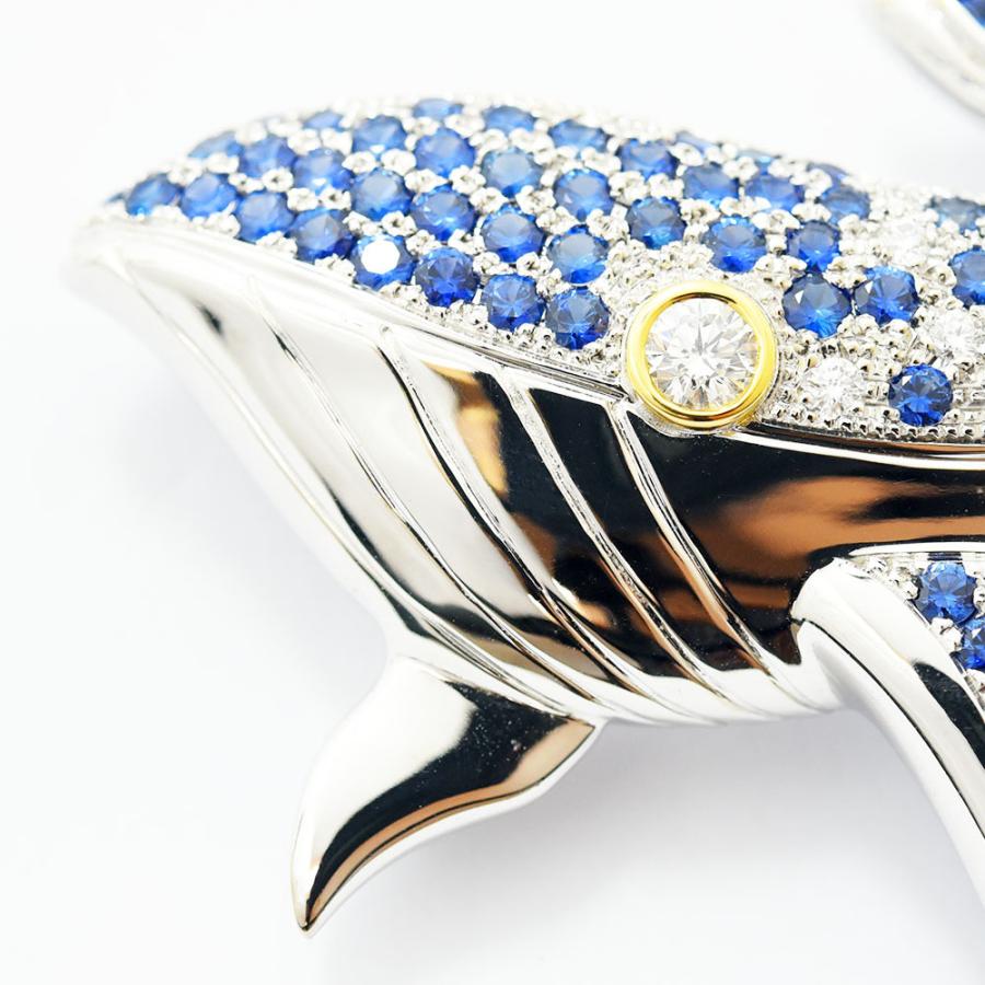 MIKIMOTO（ミキモト） ブローチ クジラ 鯨 サファイア 3.56