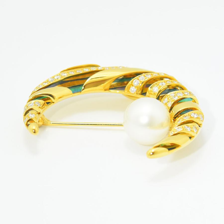 MIKIMOTO（ミキモト） ブローチ 月 ムーン 真珠 パール 10.8mm