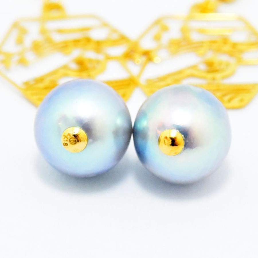 恵パール ピアス MEGUMI PEARL あこや真珠 7.5〜8.0mm パール K18 