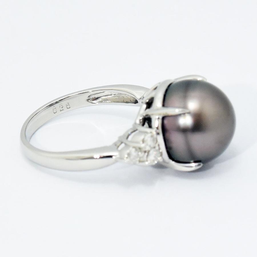 TASAKI（タサキ） リング 田崎 黒蝶真珠 11.9mm ダイヤモンド 0.26
