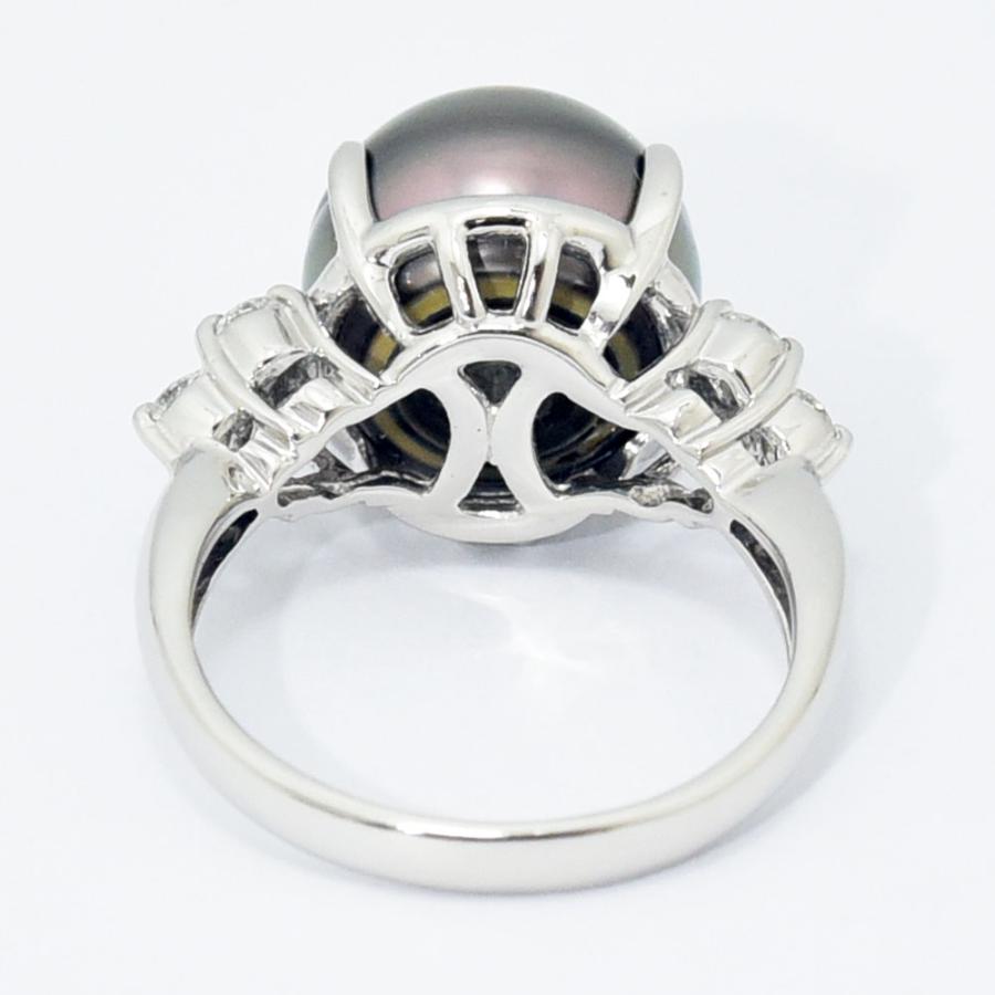 TASAKI（タサキ） リング 田崎 黒蝶真珠 11.9mm ダイヤモンド 0.26