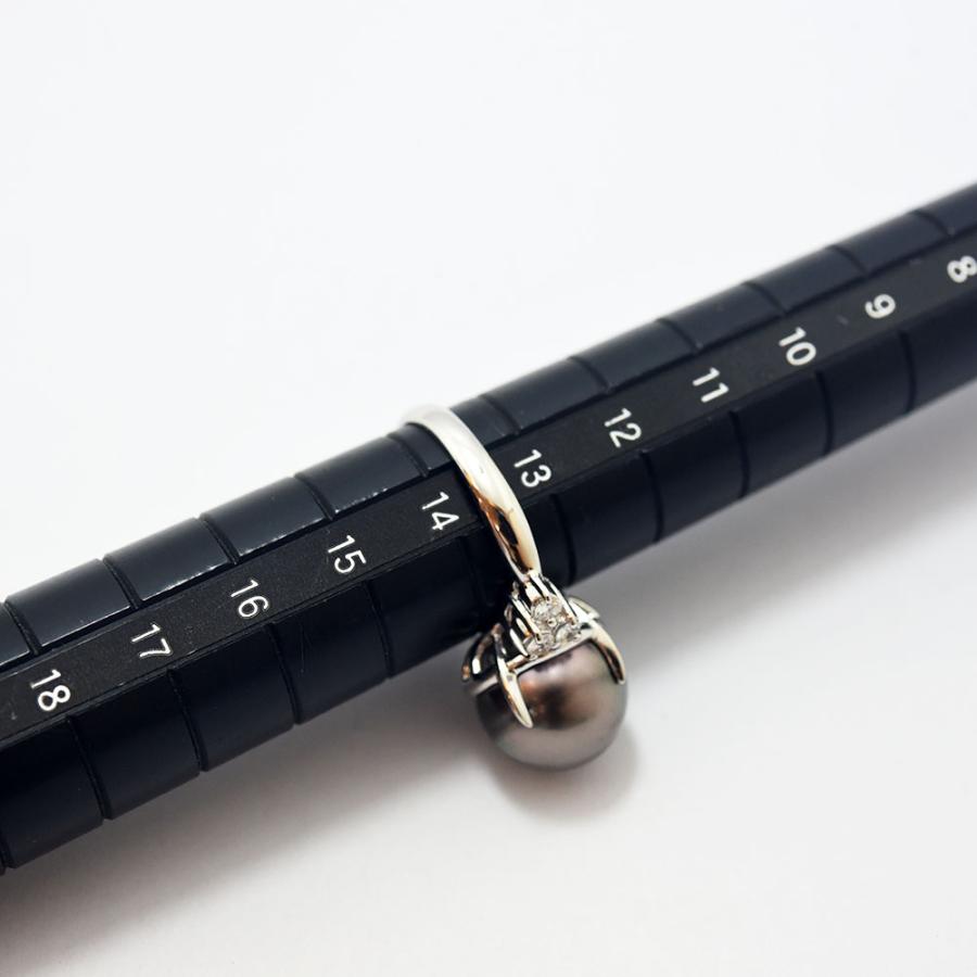 TASAKI（タサキ） リング 田崎 黒蝶真珠 11.9mm ダイヤモンド 0.26