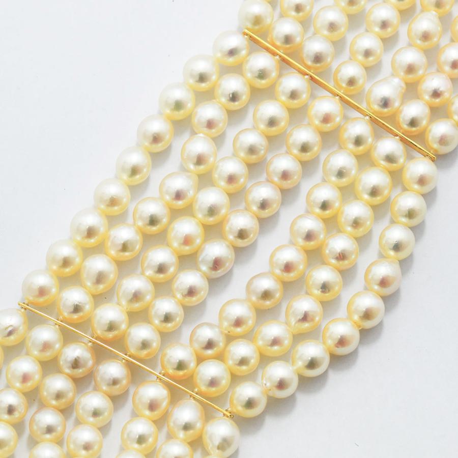 MIKIMOTO（ミキモト） ブレスレット あこや真珠 約6.2~7.0mm パール