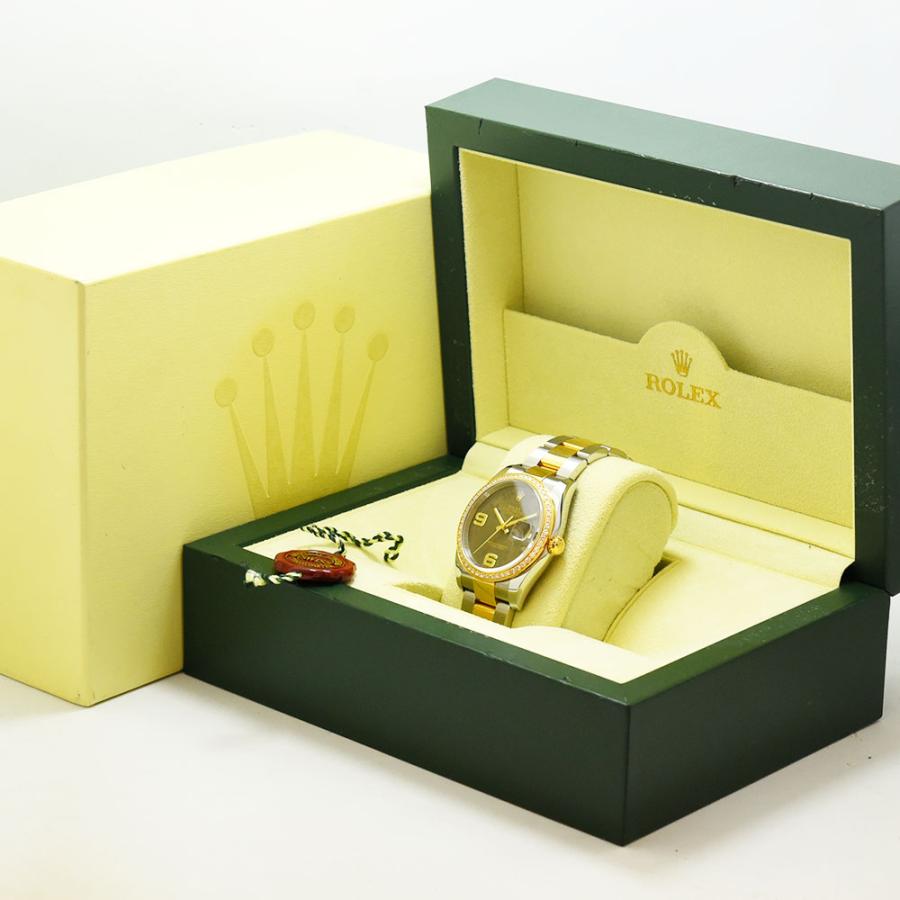 ロレックスROLEXステンレス/18k金自動巻き メンズ 美品 ROLEX ロレックス 116233 デイトジャスト グレーローマン 自動巻き