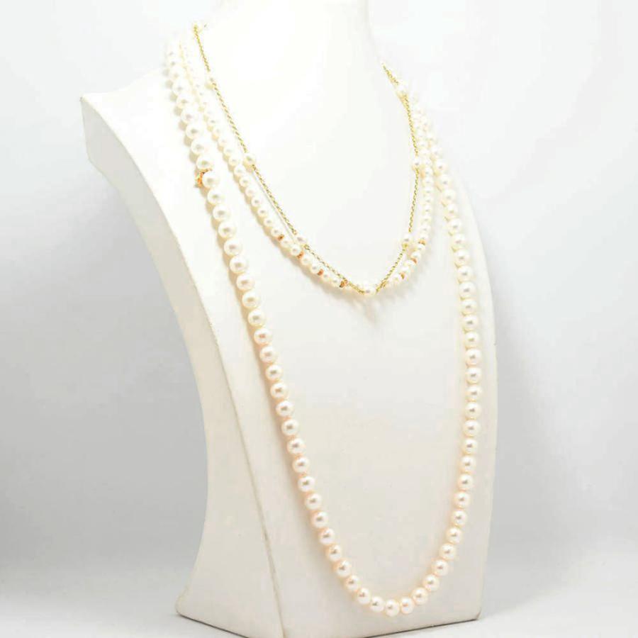 MIKIMOTO ミキモト ネックレス 3本 3連 あこや真珠 パール 8.0〜8.5mm 