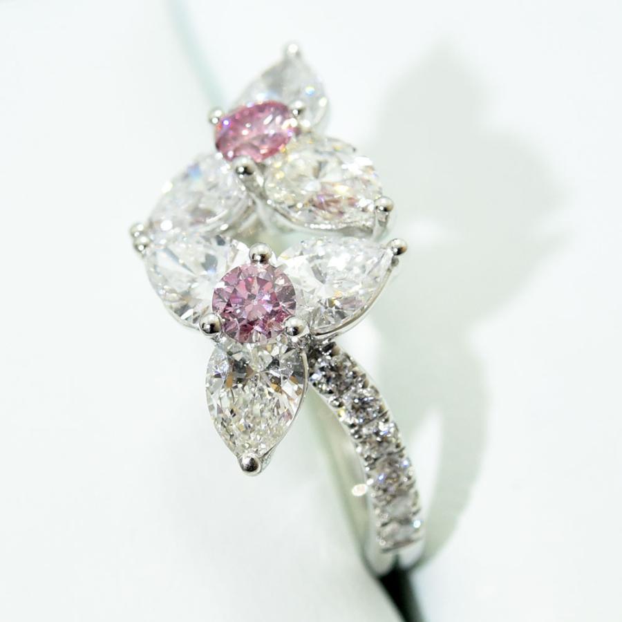 ピンクダイヤモンド 0.195 0.190 ダイヤモンド 2.380 0.26 リング 花