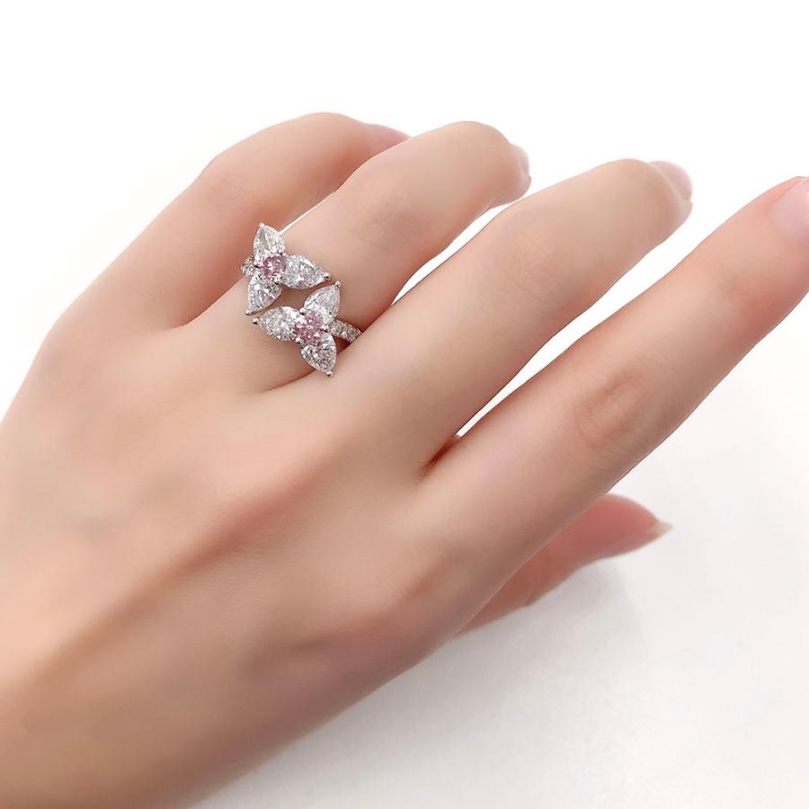 ピンクダイヤモンド 0.195 0.190 ダイヤモンド 2.380 0.26 リング 花