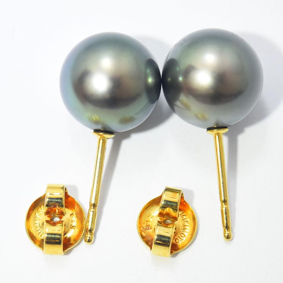 MIKIMOTO ミキモト ピアス 黒蝶真珠 9.8mm パール K18 750 新品 MIKIMOTO ミキモト ピアス 黒蝶真珠 9.8mm パール K18 750 新品