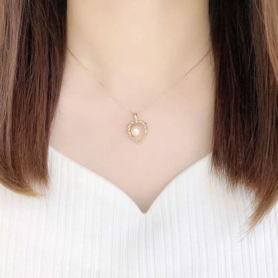 TASAKI（タサキ） ネックレス 田崎 ハート あこや真珠 7.0mm 