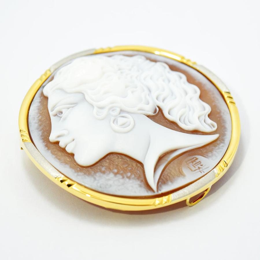 カルロ・パルラーティ ブローチ シェルカメオ Calro Parlati