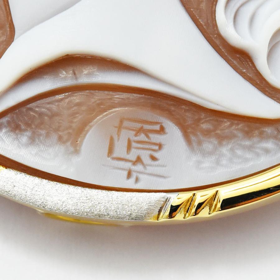 カルロ・パルラーティ ブローチ シェルカメオ Calro Parlati