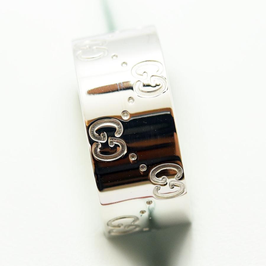 GUCCI グッチ リング アイコン 指輪 ワイド K18WG #19 約18.5号 GUCCI グッチ リング アイコン 指輪 ワイド K18WG #19 約18.5号
