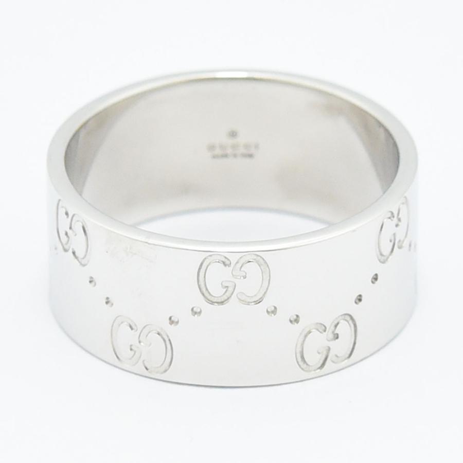 GUCCI グッチ リング アイコン 指輪 ワイド K18WG #19 約18.5号 GUCCI グッチ リング アイコン 指輪 ワイド K18WG #19 約18.5号