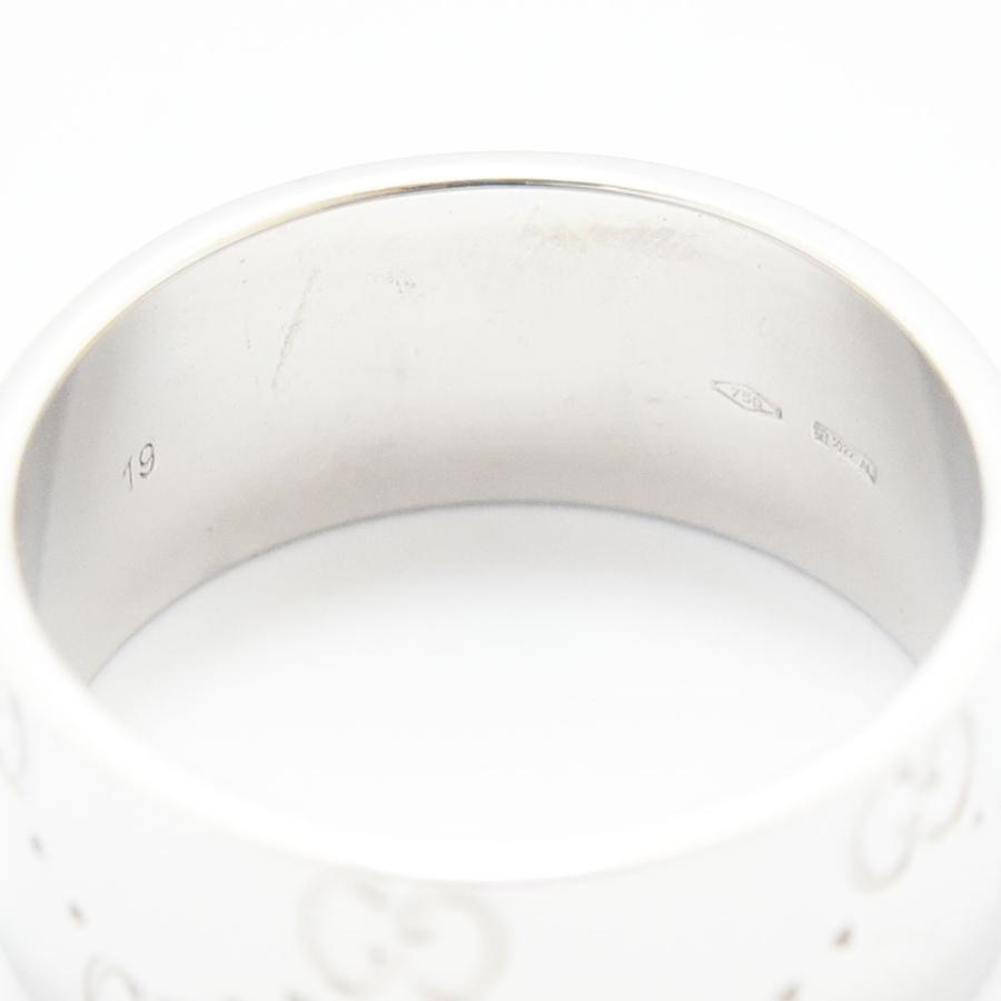 GUCCI グッチ リング アイコン 指輪 ワイド K18WG #19 約18.5号 GUCCI グッチ リング アイコン 指輪 ワイド K18WG #19 約18.5号