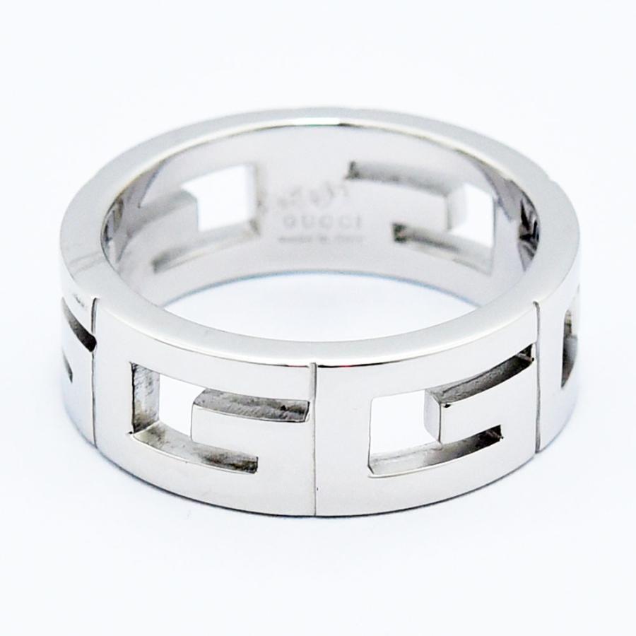 GUCCI グッチ リング マルチプル 指輪 幅7.5mm K18WG #17 約16号 GUCCI グッチ リング マルチプル 指輪 幅7.5mm K18WG #17 約16号
