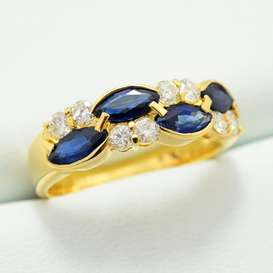 最終値下げ52.サファイア ダイヤモンド K18 リング 【公式通販】