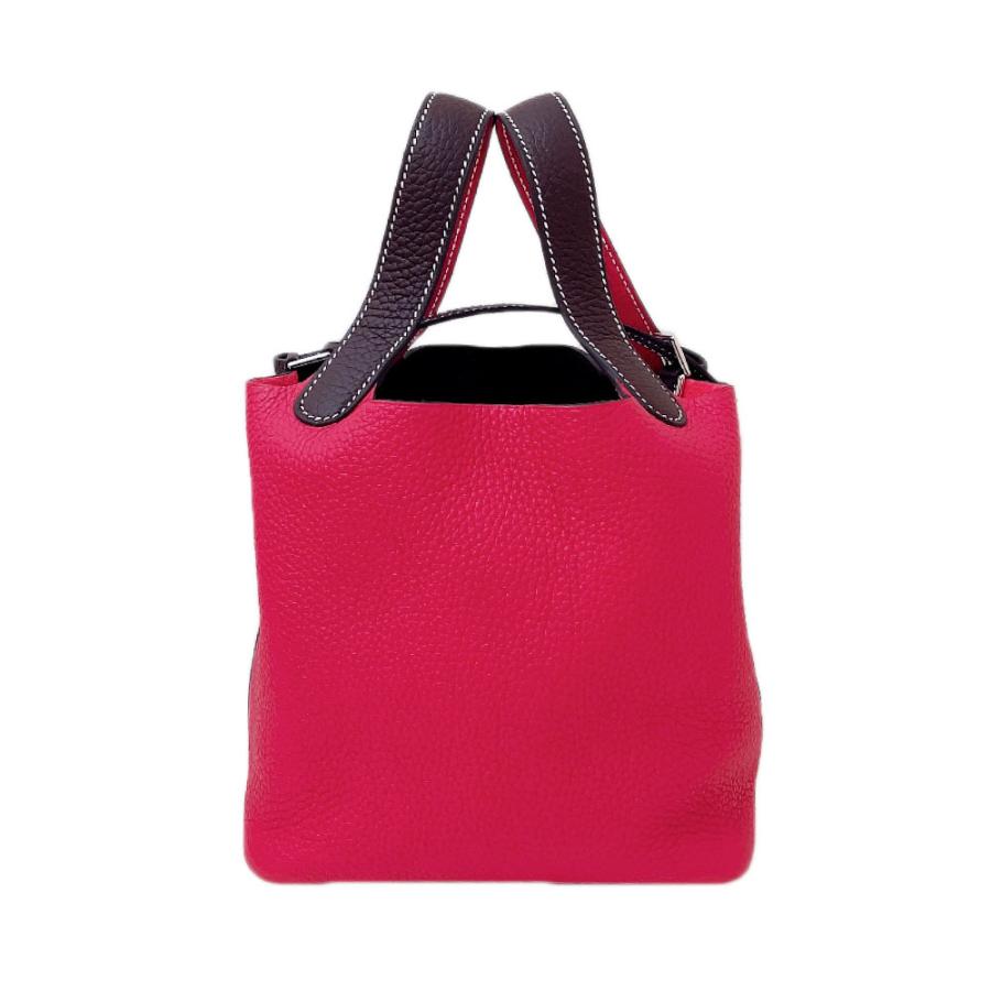 （未使用保管品）エルメス HERMES ピコタンロック カザック 18 PM ハンドバッグ トリヨンクレマンス レザー ヴェールシプレス ヴェールボスフォール グリーン 緑 Y刻印 シルバー金具 ピコタン エルメス ピコタンロックPM 18 カザック HERMES ハンドバッグ