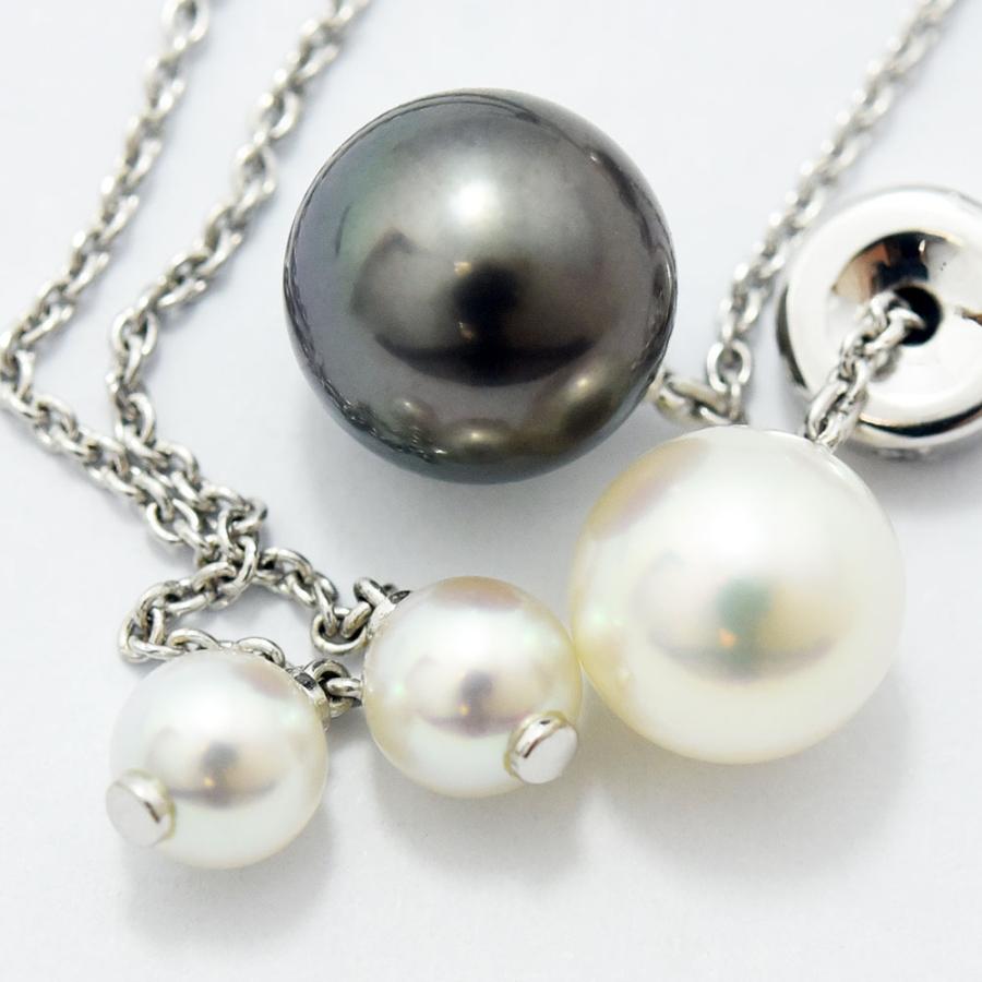 MIKIMOTO ミキモト ネックレス ロング あこや真珠 黒蝶真珠 MIKIMOTO ミキモト ネックレス ロング あこや真珠 黒蝶真珠
