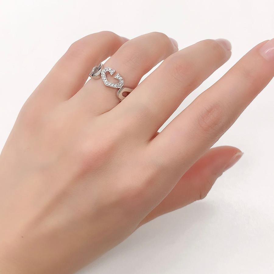 Cartier カルティエ リング Cハート 指輪 ダイヤモンド K18WG Cartier カルティエ リング Cハート 指輪 ダイヤモンド K18WG