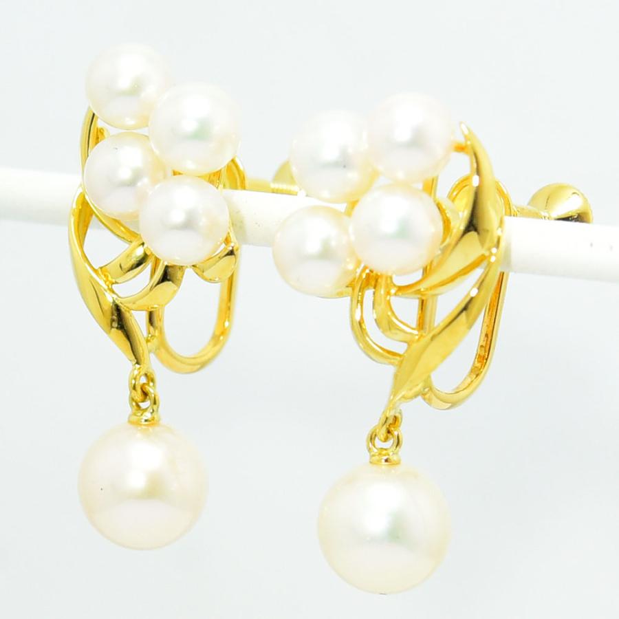 ミキモト イヤリング MIKIMOTO あこや真珠 5.1~7.6mm アコヤ パール